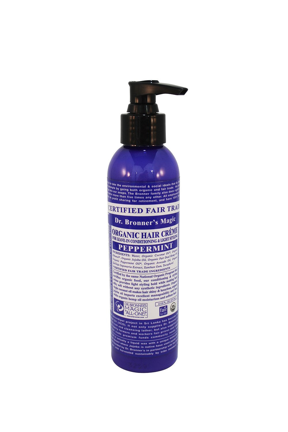 Dr. Bronner's Magic Soaps: Peppermint Hair Creme, 6 oz (4 Pack)
