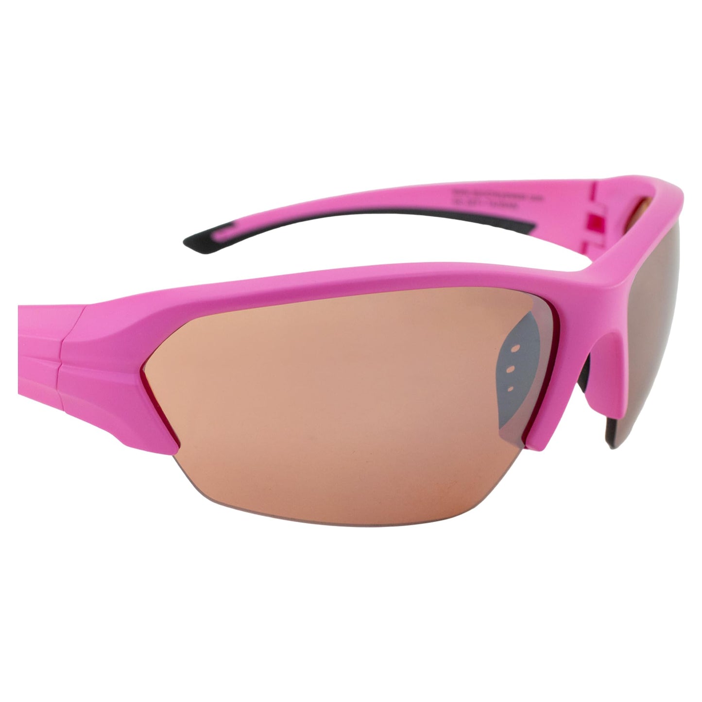 Epoch Eyewear Wake Golf Sunglasses for Women ANSI Z87.1 Pink Half-Frame w/Amber Lens