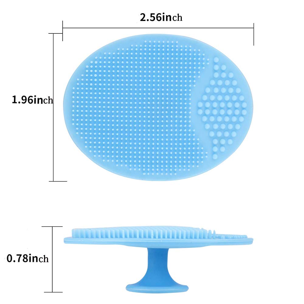 Face Scrubber,2 Pack Soft Silicone Scrubbies Facial Cleansing Pad Face Exfoliator Face Scrub Face Brush Silicone Scrubby for Massage Pore Cleansing