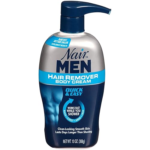 Nair Men's Hair Removal Cream, Body Hair Remover for Men, 13 Oz Bottle