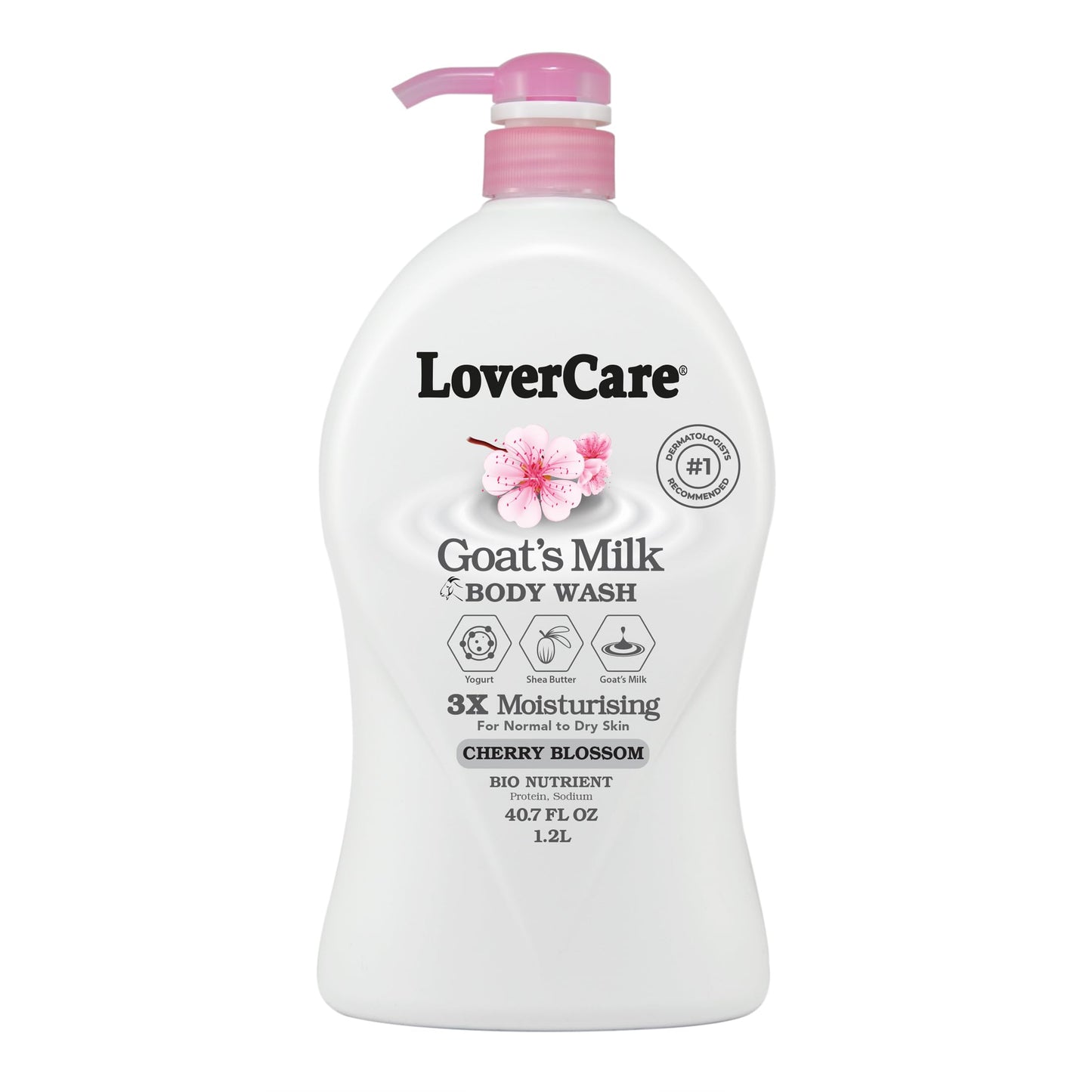 LoverCare Goat's Milk Cherry Blossom Moisturizing Body Wash 40.7 Fl.Oz - Single…