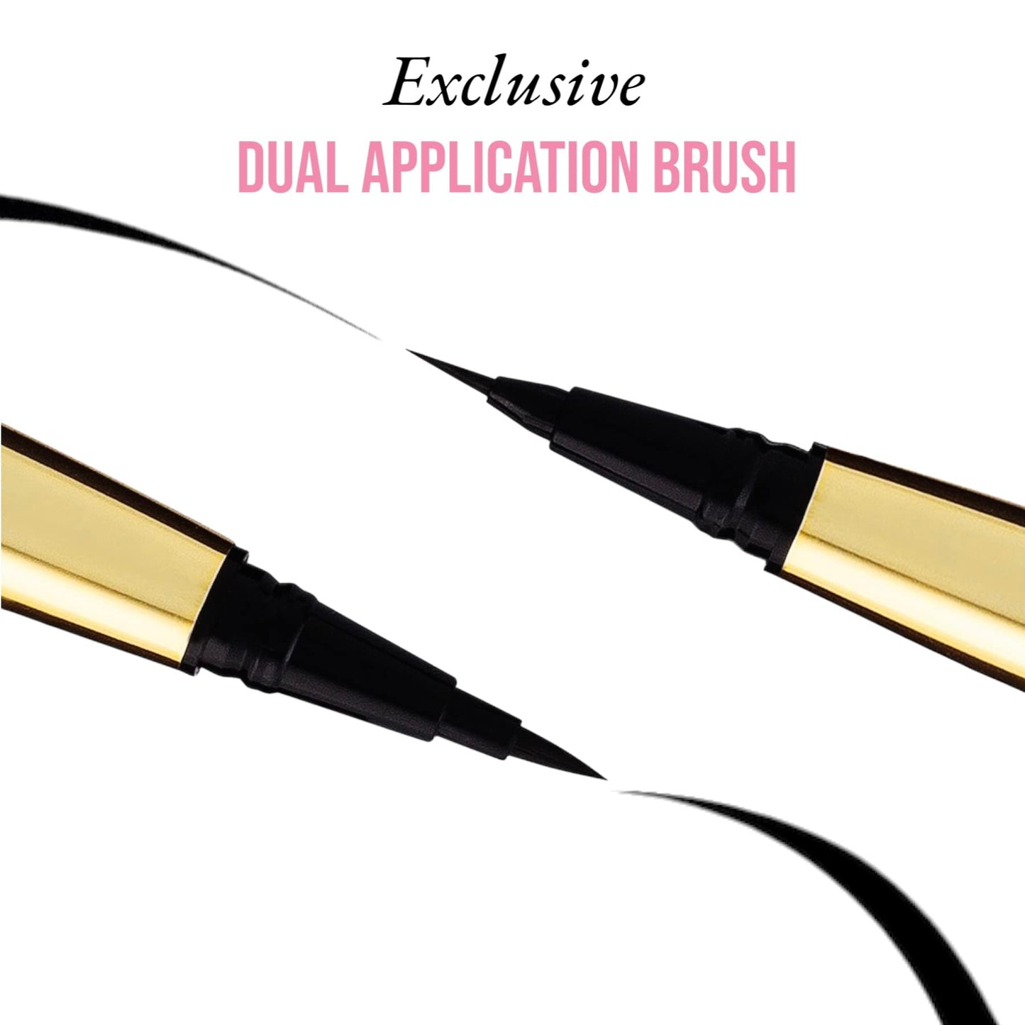 Rouge & Rogue Waterproof Liquid Eyeliner - Ultra-Black, Smudge-Proof, Long-Lasting, Vegan, Cruelty-Free, Precision Brush Tip for Winged Liner & Cat