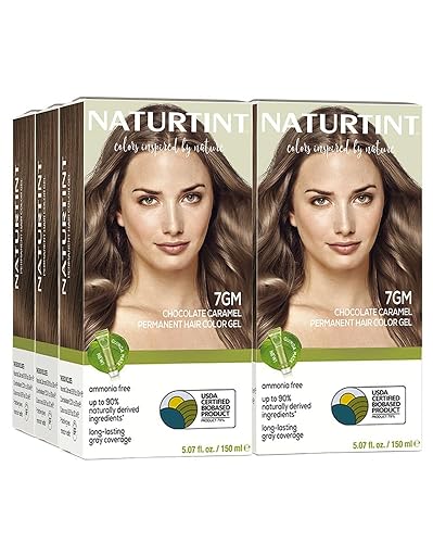 Naturtint 7GM Chocolate Caramel Permanent Hair Color (Pack of 6), Ammonia Free, Vegan, Cruelty Free, up to 100% Gray Coverage, Long Lasting Results