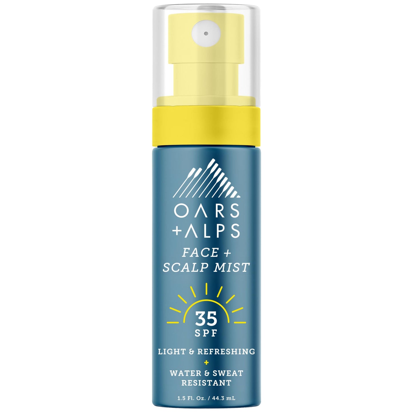 Oars + Alps Face & Scalp Sunscreen Spray SPF 35 – Mist for Facial & Hair Sun Protection with Aloe & Cucumber, Water & Sweat Resistant, 1.5oz