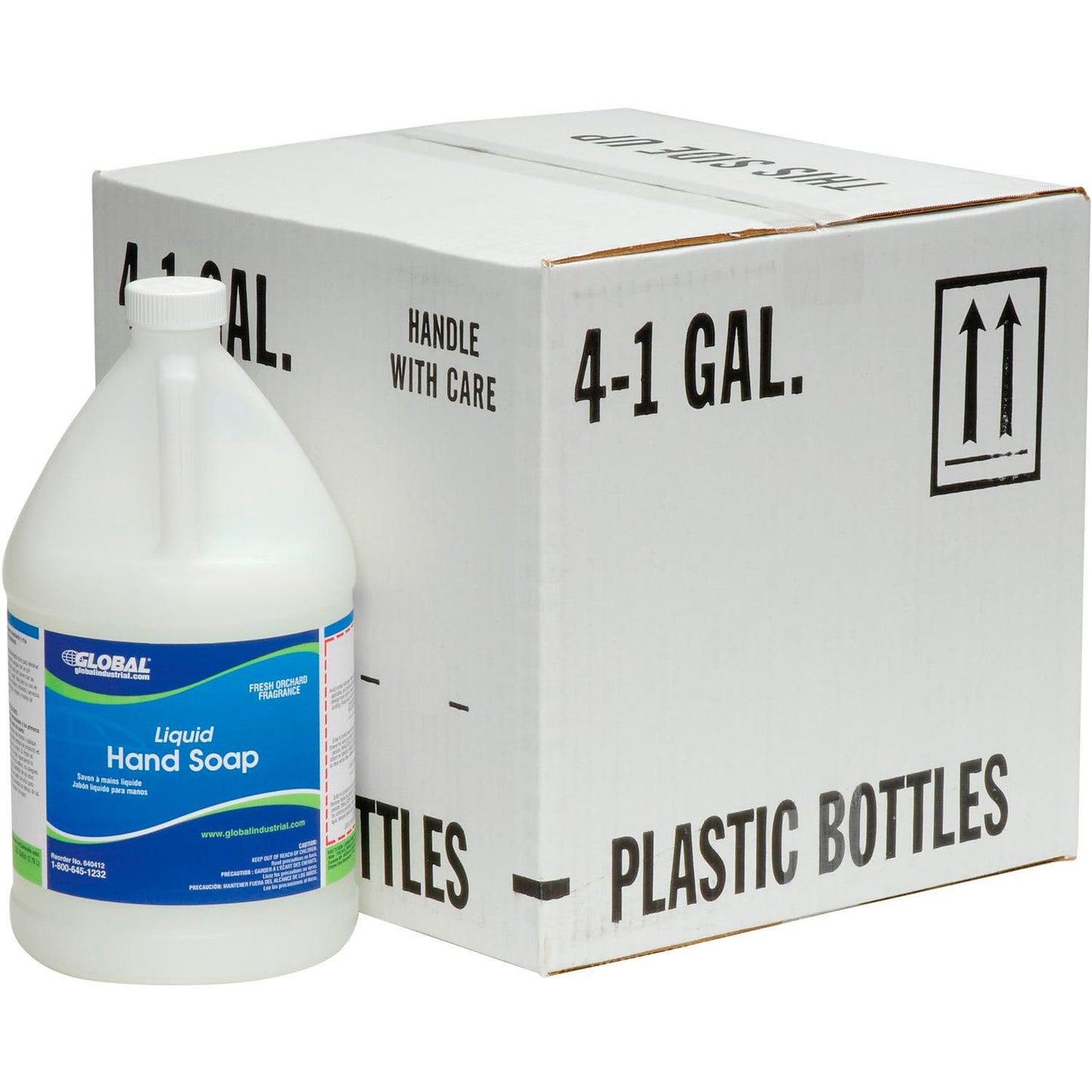 Global Industrial General Purpose Liquid Hand Soap, Fresh Orchard Scent, 1 Gallon Bottle, 4/Bottles, Commercial & Industrial Moisturizing Liquid Hand