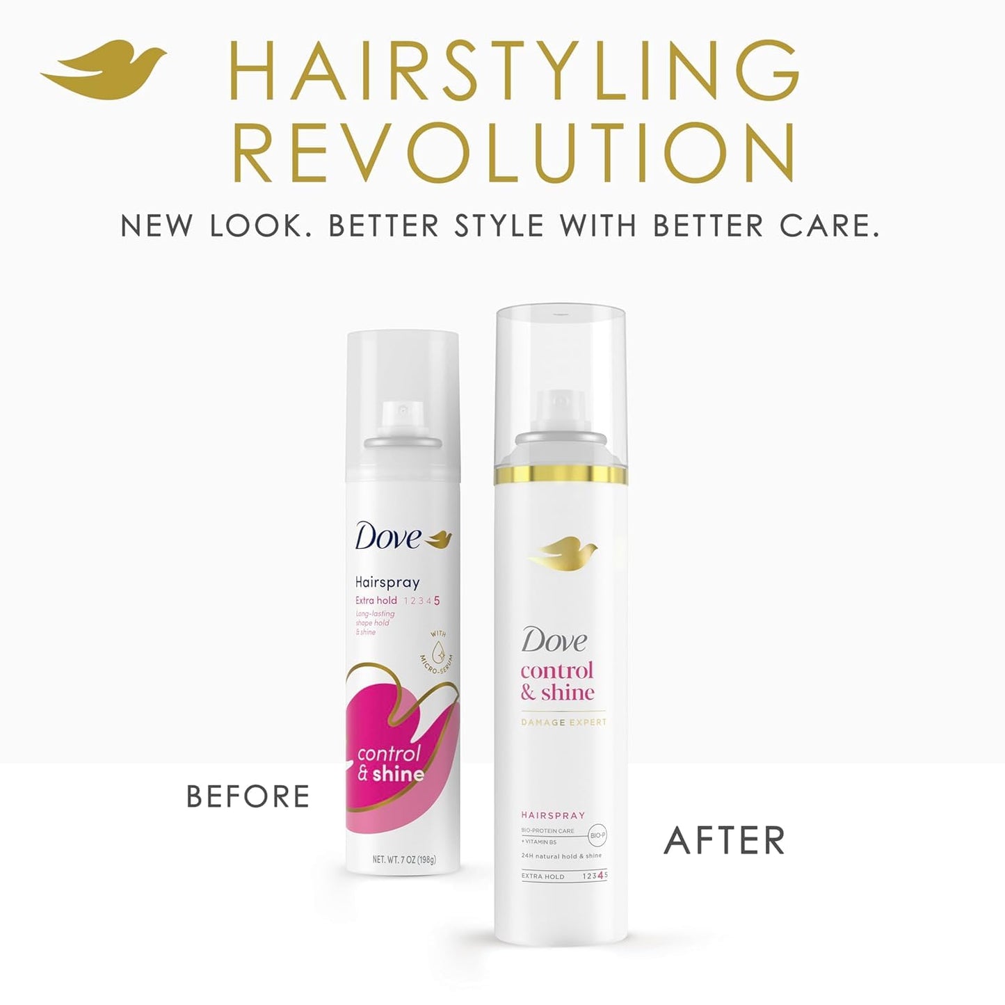 Dove Style + Care Hairspray, Strength & Shine, Extra Hold 7 oz (Pack of 6)
