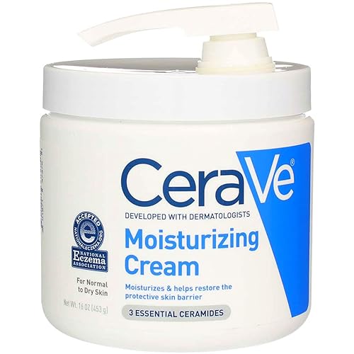 CeraVe Moisturizing Cream | 16 Ounce with Pump | Daily Face and Body Moisturizer for Dry Skin (Pack of 2)