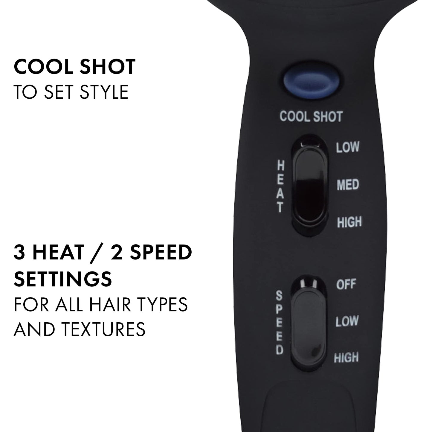 Hot Tools Pro Artist Turbo Styling Hair Dryer | Lightweight and Quiet, Silver/Black, 1 Count (Pack of 1)