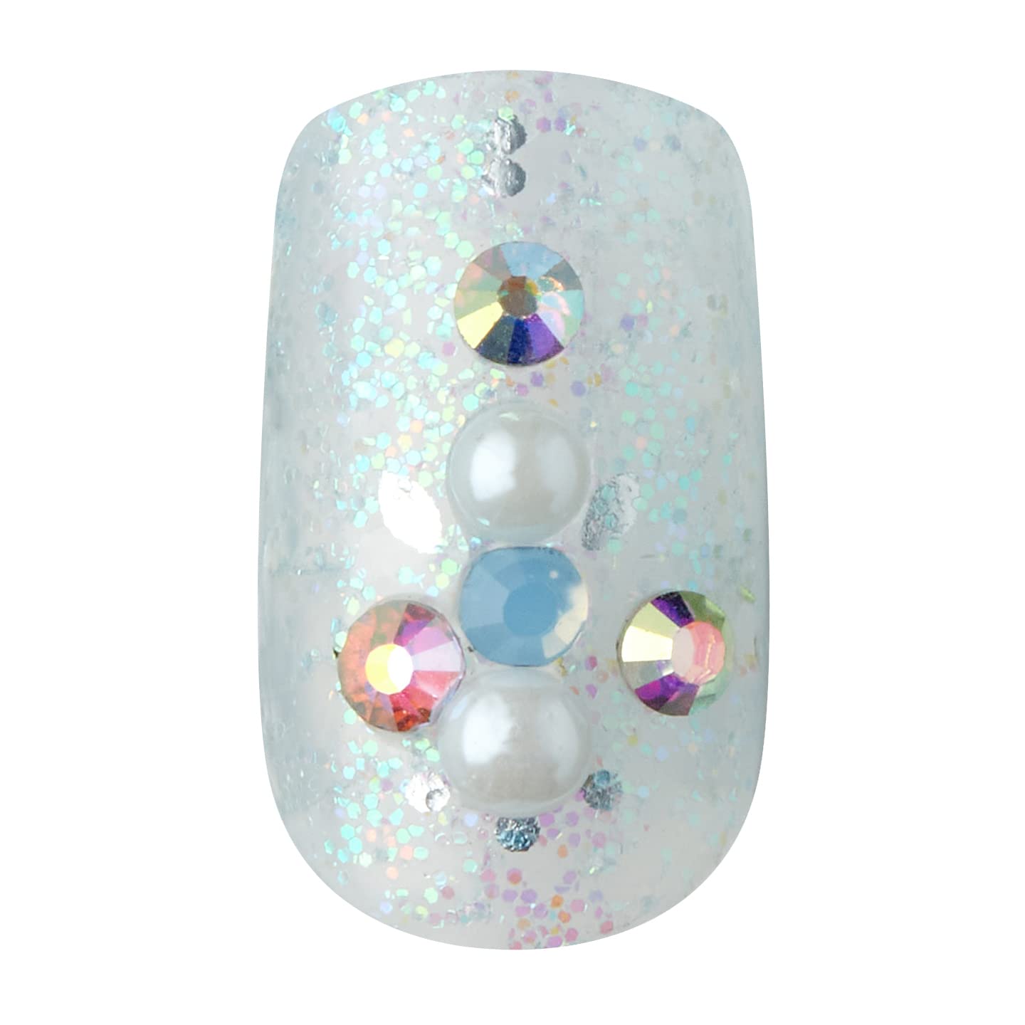 KISS imPRESS Couture Collection Press-On Manicure, Elegant, with Jewelled Accents, Includes 30 Fake Nails, Prep Pad, Mini File, and Cuticle Stick Beauty & Personal Care KISS