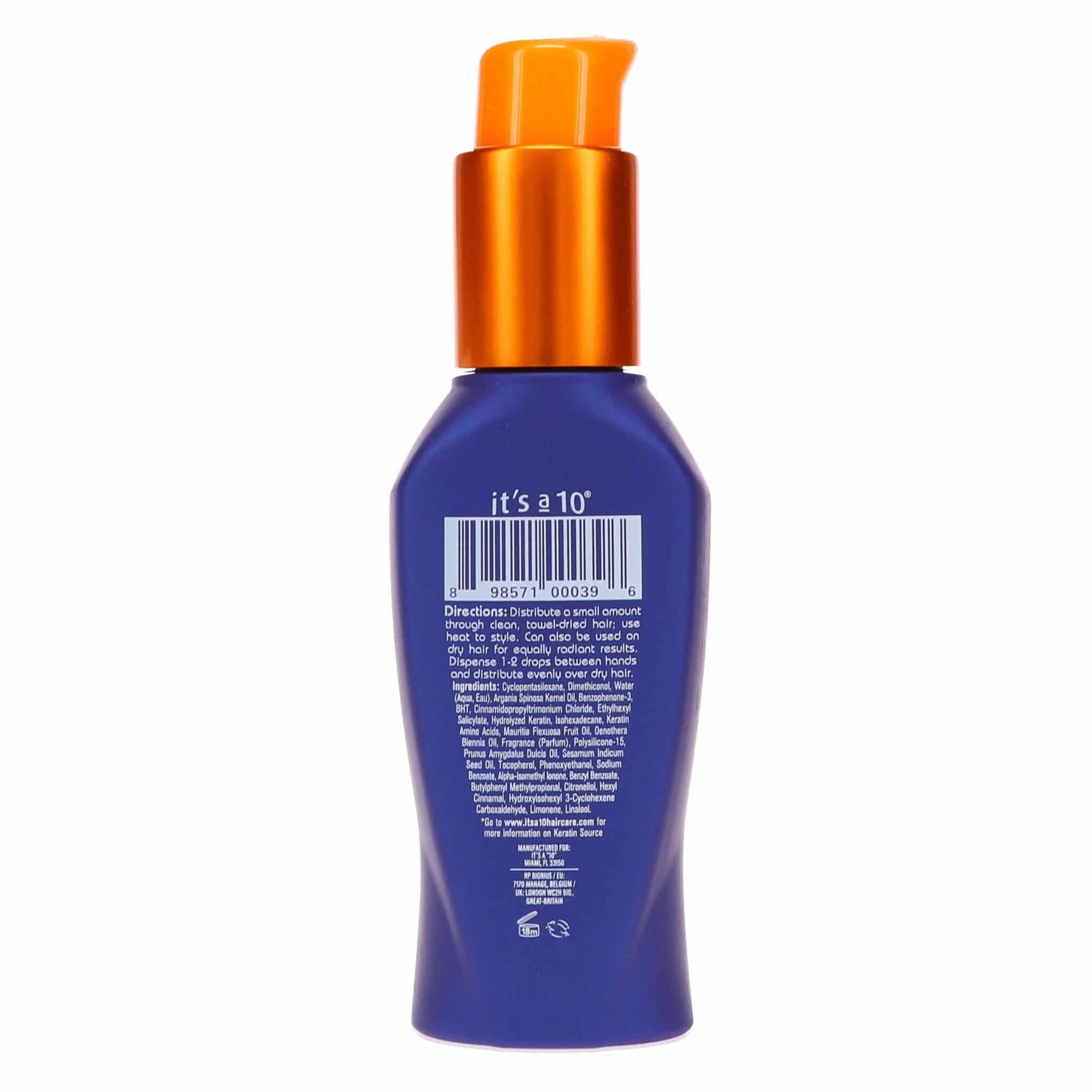 It's a 10 Haircare Miracle Oil Plus Keratin, 3 fl. oz. (Pack of 1) (39/10)