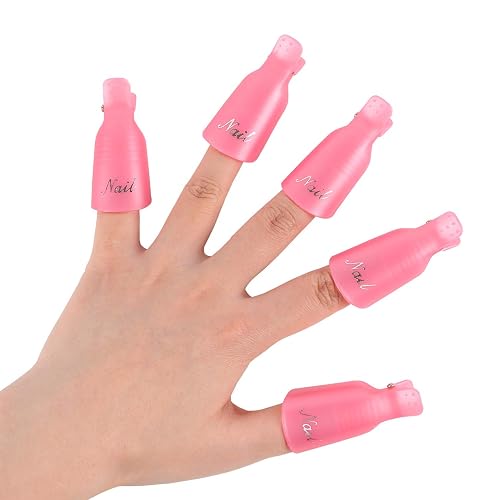 Dr.nail Nail Clips for Polish Removal 10Pcs Professional Plastic Acrylic Nail Art Soak Off Cap Clip UV Gel Polish Remover Wrap Tool. Beauty & Personal Care Dr.nail