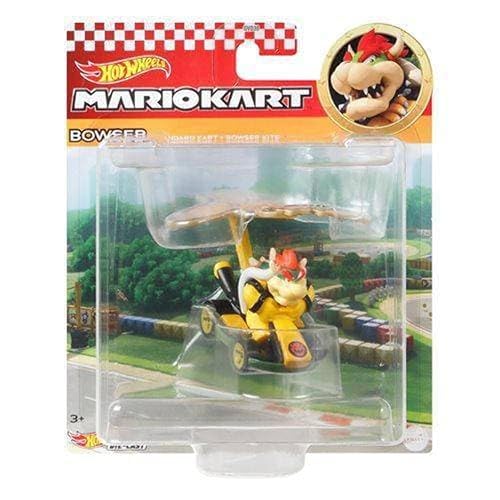 Hot Wheels 1:64 Mario Kart - Bowser in Standard Kart with Bowser Kite Die Cast