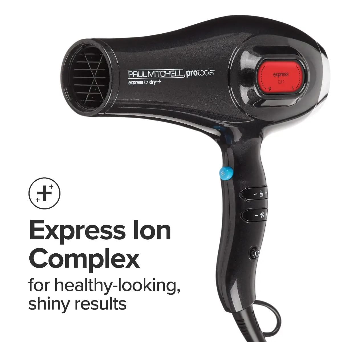 Paul Mitchell Express Ion Dry + Hair Dryer, Digital Ionic Hair Dryer, Multiple Heat + Speed Settings, for Salon-Level Blowouts