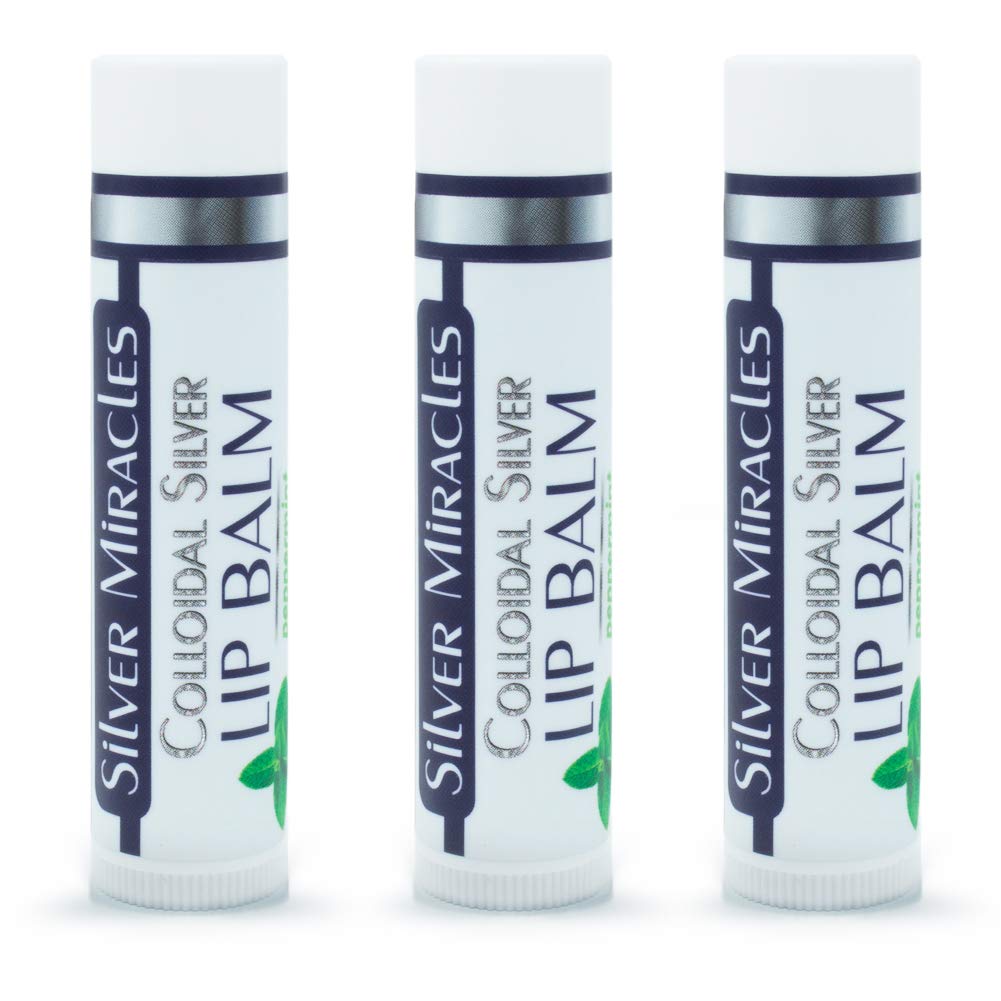 Silver Miracles - Colloidal Silver Lip Balm - TUBE - 3 Pack Beauty and Personal Care Silver Miracles