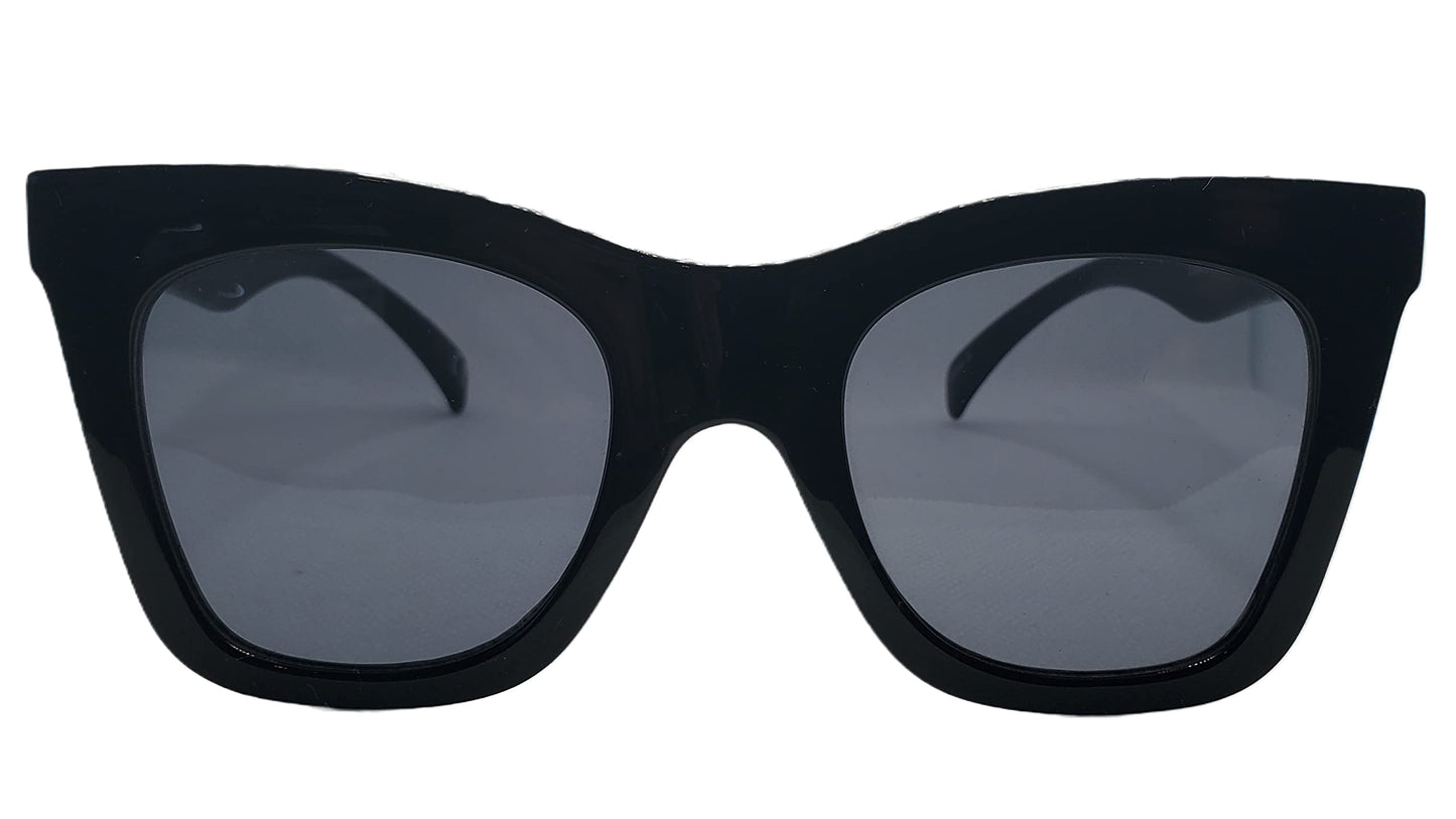Foster Grant Women's Bedazzled Frame Black Cat Eye Sunglasses