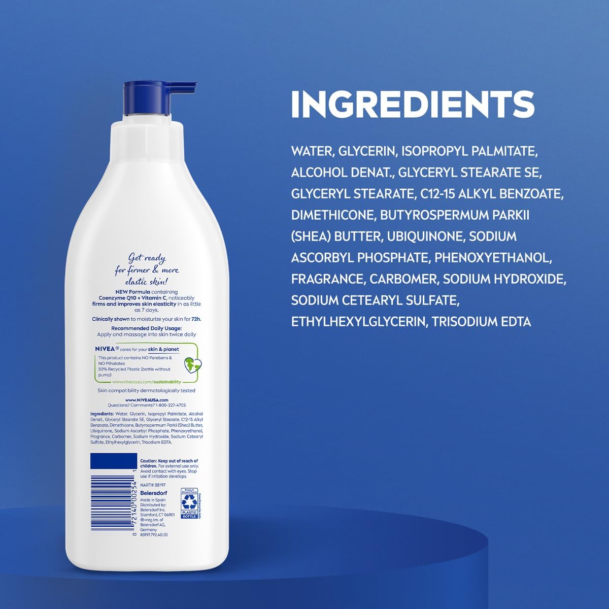 NIVEA Skin Firming Hydration Body Lotion 16.9 oz (Pack of 8)