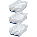 Basic White Storage Trays (6, Rectangle) by Mainstay