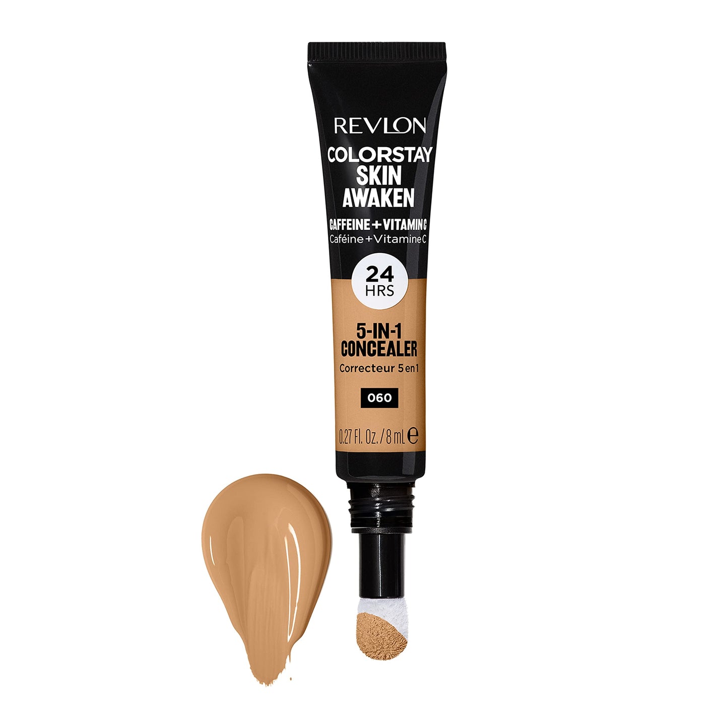 Revlon ColorStay Skin Awaken 5-in-1 Concealer, Lightweight, Creamy Longlasting Face Makeup with Caffeine & Vitamin C, For Imperfections, Dark Circles