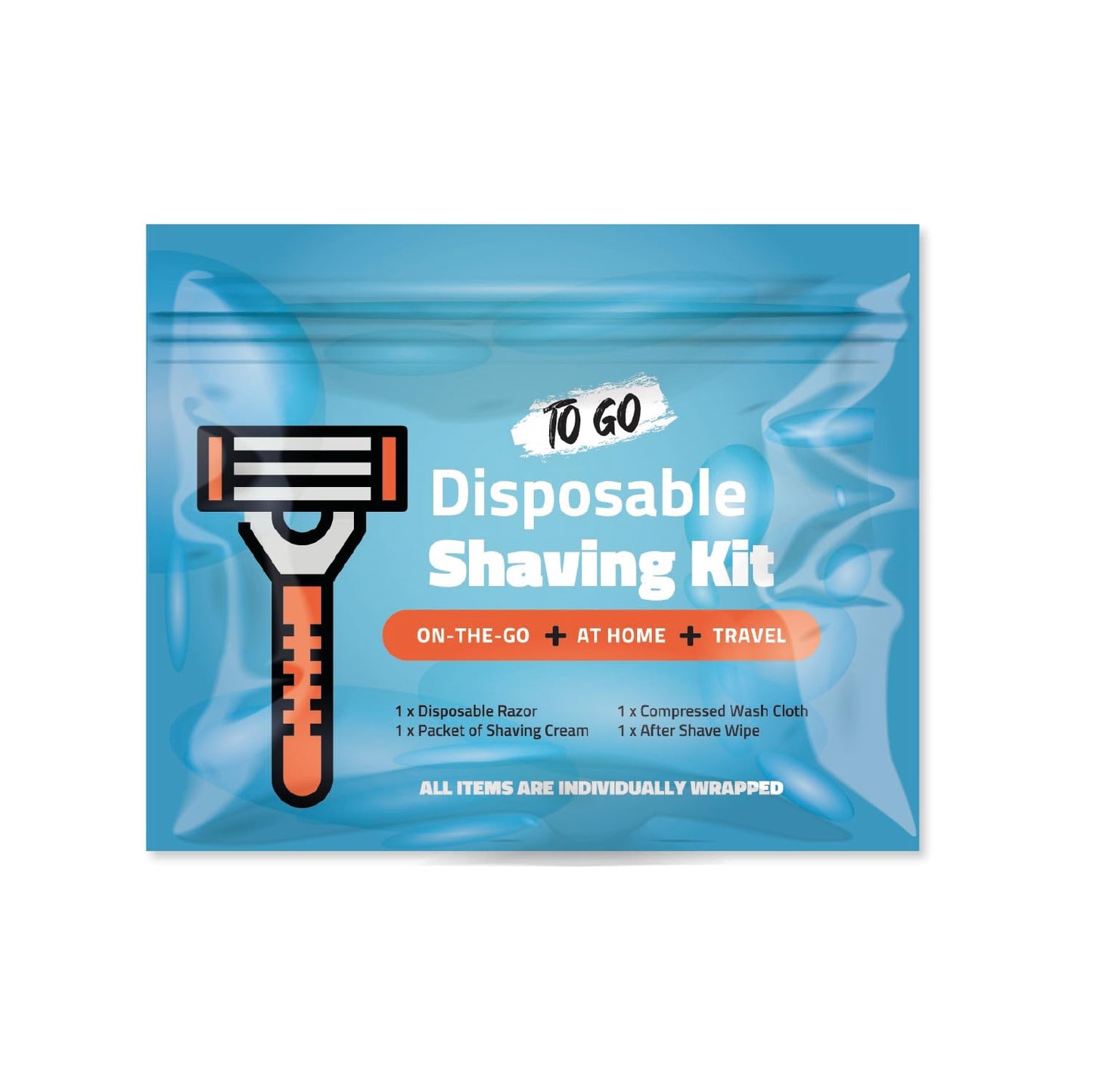 Compact Shaving Kit - Travel Shaving Essentials for Men & Women - Includes Disposable Razor, Shaving Cream, Washcloth & Aftershave Wipe - Hygiene Kit Beauty and Personal Care pH Advantage