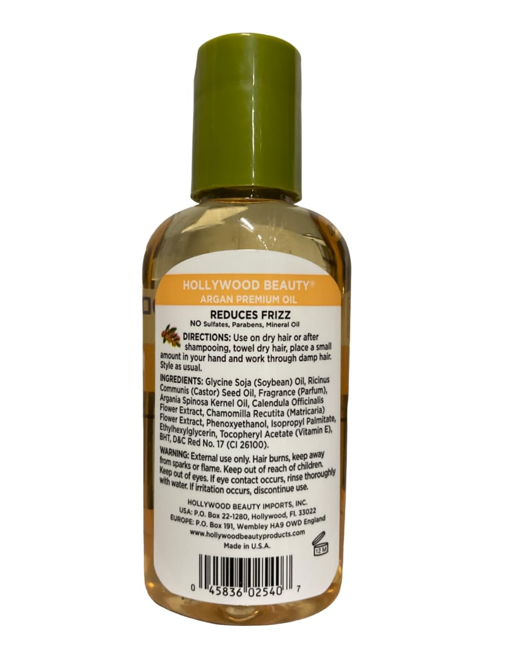 Hollywood Beauty oil, argan, formula, Gray, 2 Fl Oz