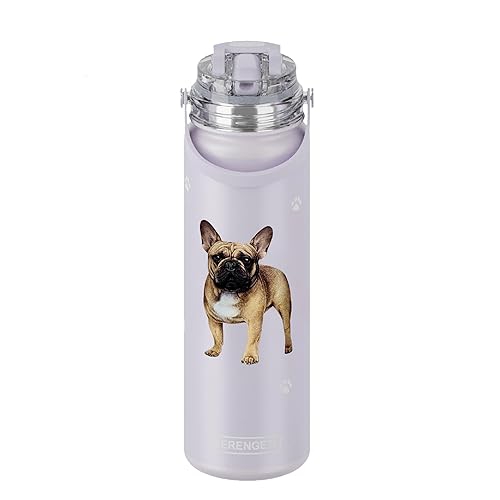 E&S Pets SERENGETI 24 Oz Water Bottle Stainless Steel with Spill Proof Lid - Double walled Vacuum Insulated water flask - Realistic 3D Print of your…