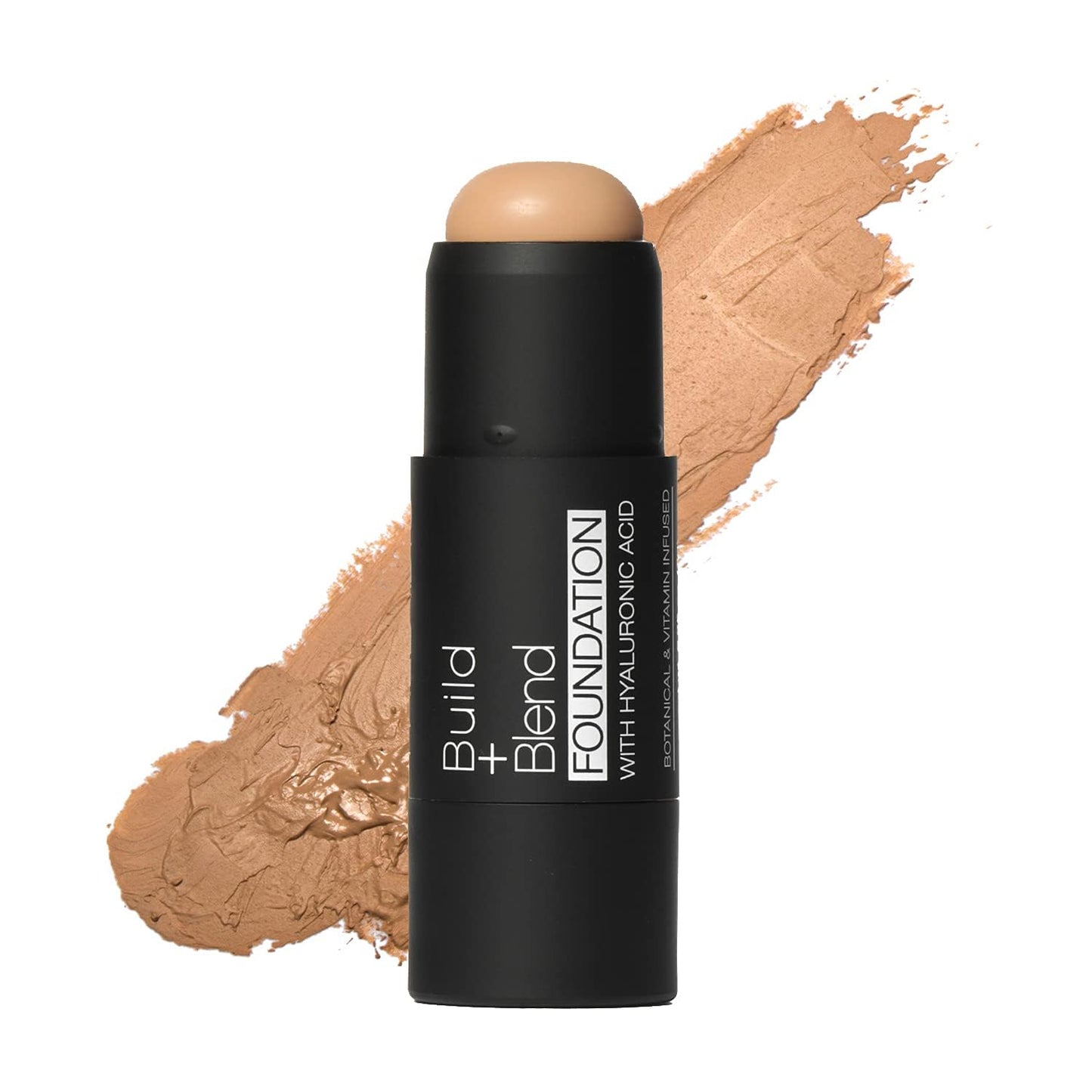 Palladio BUILD & BLEND Foundation Stick, Medium Coverage Buildable Contour Stick for Face, Ultra Blendable Creamy Formula for a Natural Shine Free