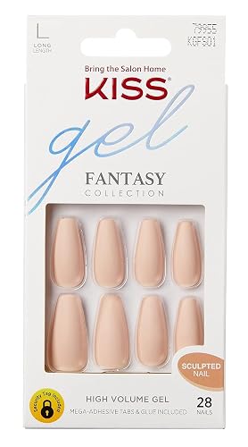 Kiss Gel Fantasy Collection 28 Count Beige Long Length (Pack of 3) Beauty & Personal Care KISS