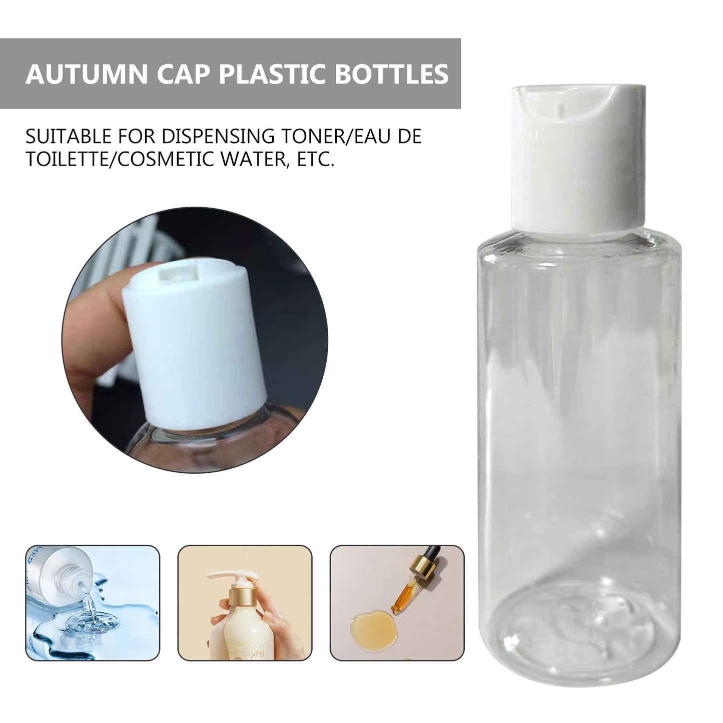 Soft 'N Style Empty Travel Size Bottles Set Plastic Travel Size Empty Bottles, Set of 7 Refillable Cosmetic Container Toiletry Bottles Set or Lotion
