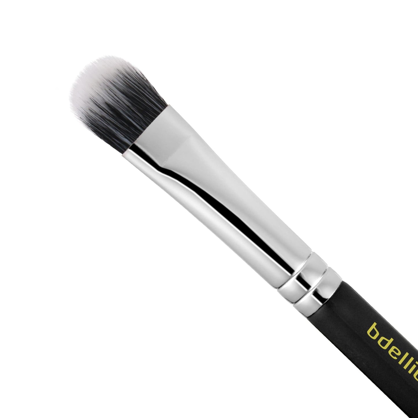 Bdellium Tools Professional Makeup Brush - Maestro Series 775 Duet Fiber Shader - With Soft Synthetic Fibers, For Shading Eyeshadow (Black, 1pc)
