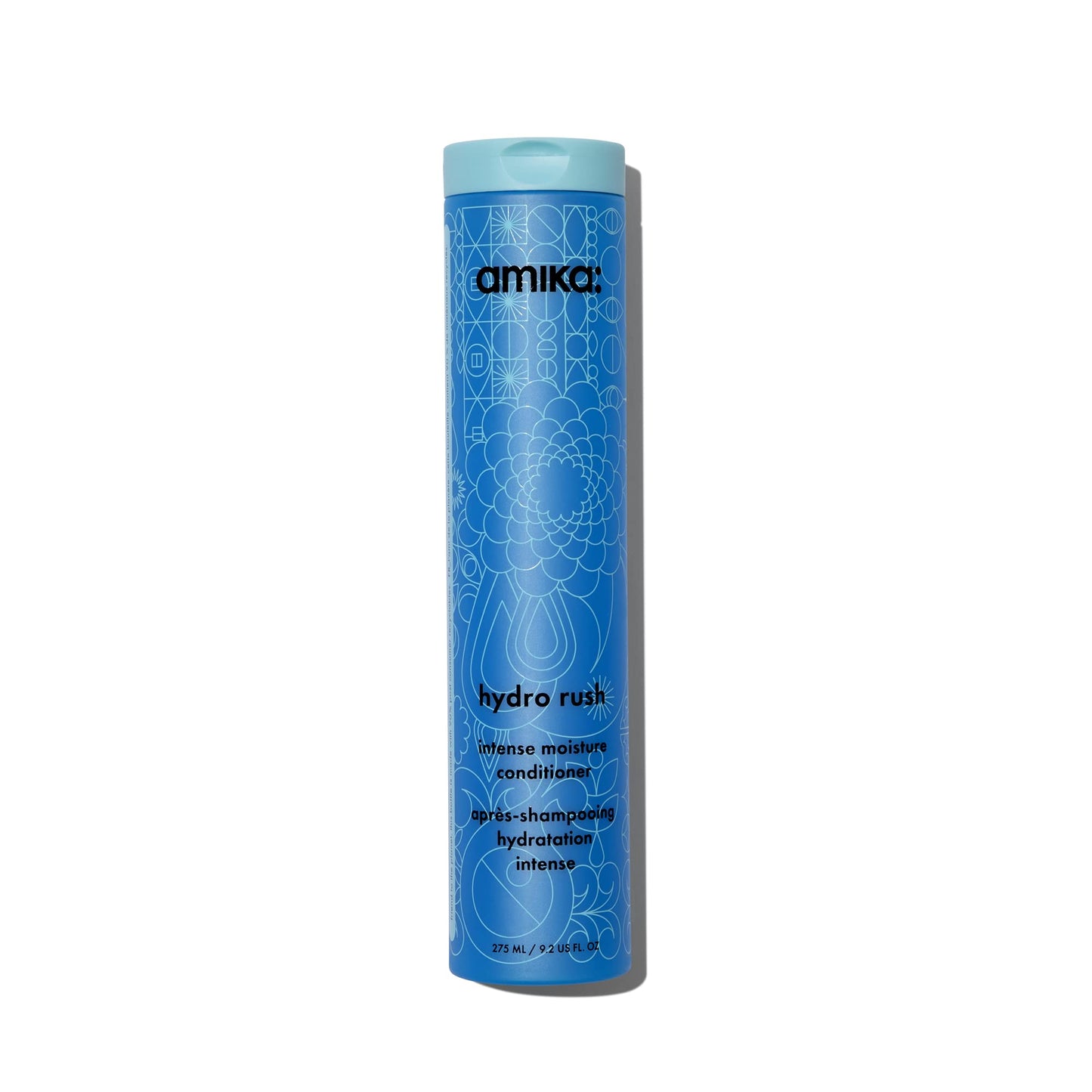 amika hydro rush intense moisture conditioner with hyaluronic acid, 275ml | for dry, textured, or coarse hair types 2a-4c, long-lasting hydration