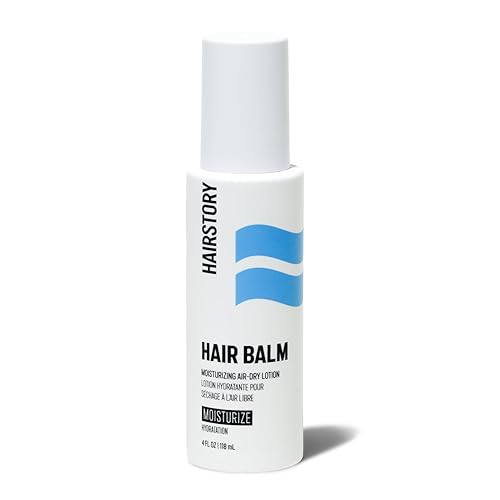 Hairstory Hair Balm, Moisturizing Air Dry Lotion, Leave In Conditioner Cream for All Hair Types, Adds Softness & Shine, Smooths Frizz, Defines Waves