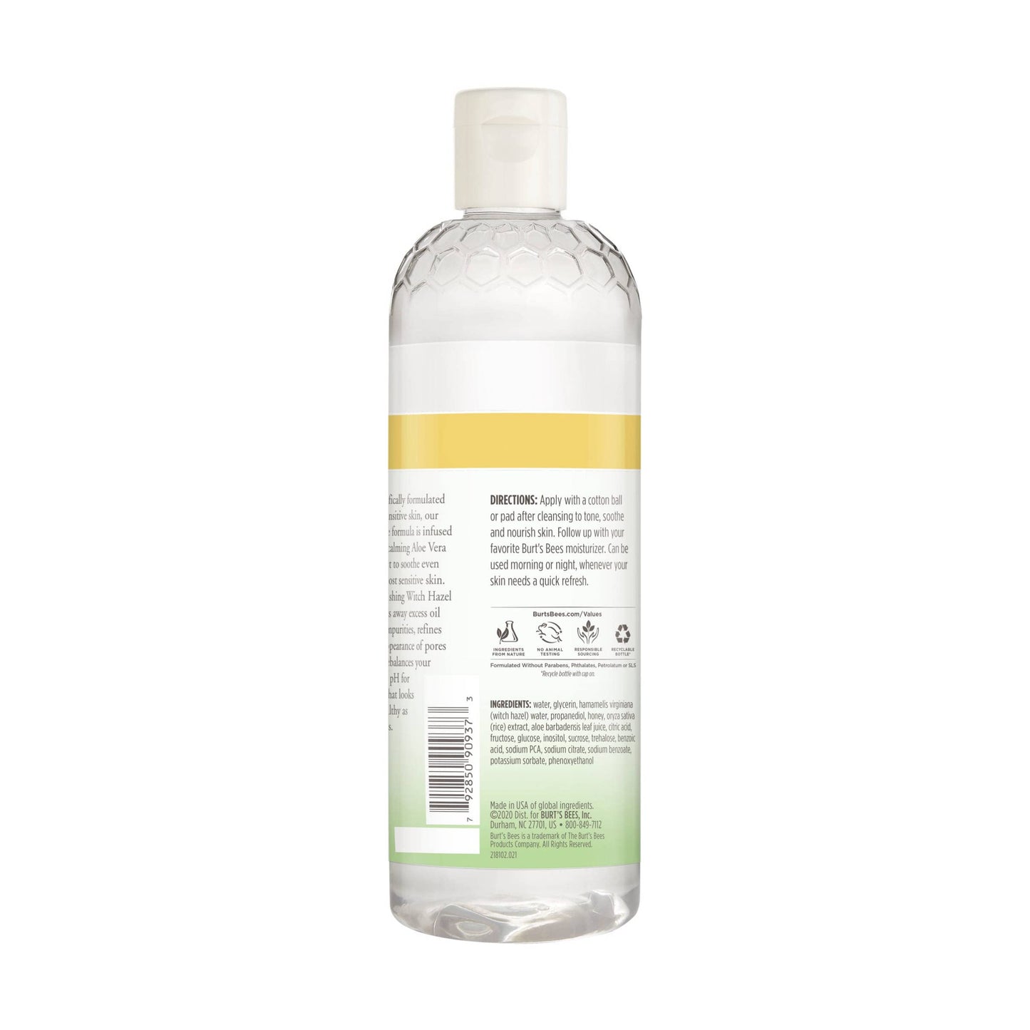 Burts Bees Sensitive Toner With Aloe Vera Unisex 12 oz