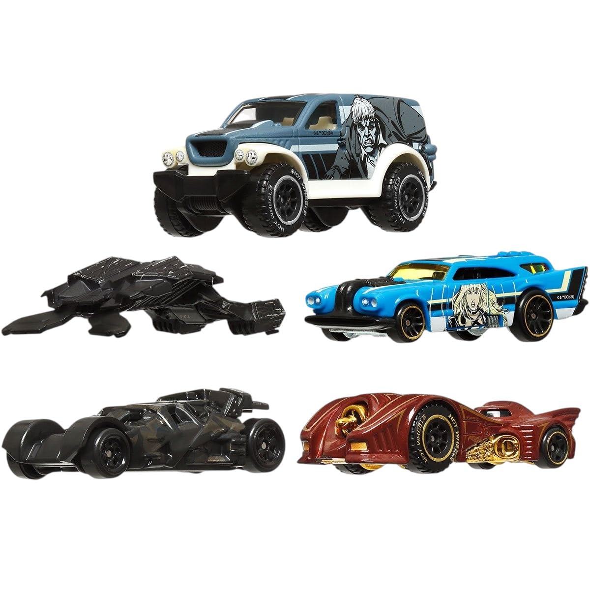 Hot Wheels Batman Die-Cast Vehicle Collection, 5-Pack Bundle, DC Comics HDG89-956M Mix 4 2024