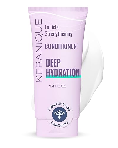 Keranique Hydrating Deep Conditioner for Dry Damaged Hair - Deep Hydration Hair Conditioner for Women with Keratin - Intense Hydrator for Repairing
