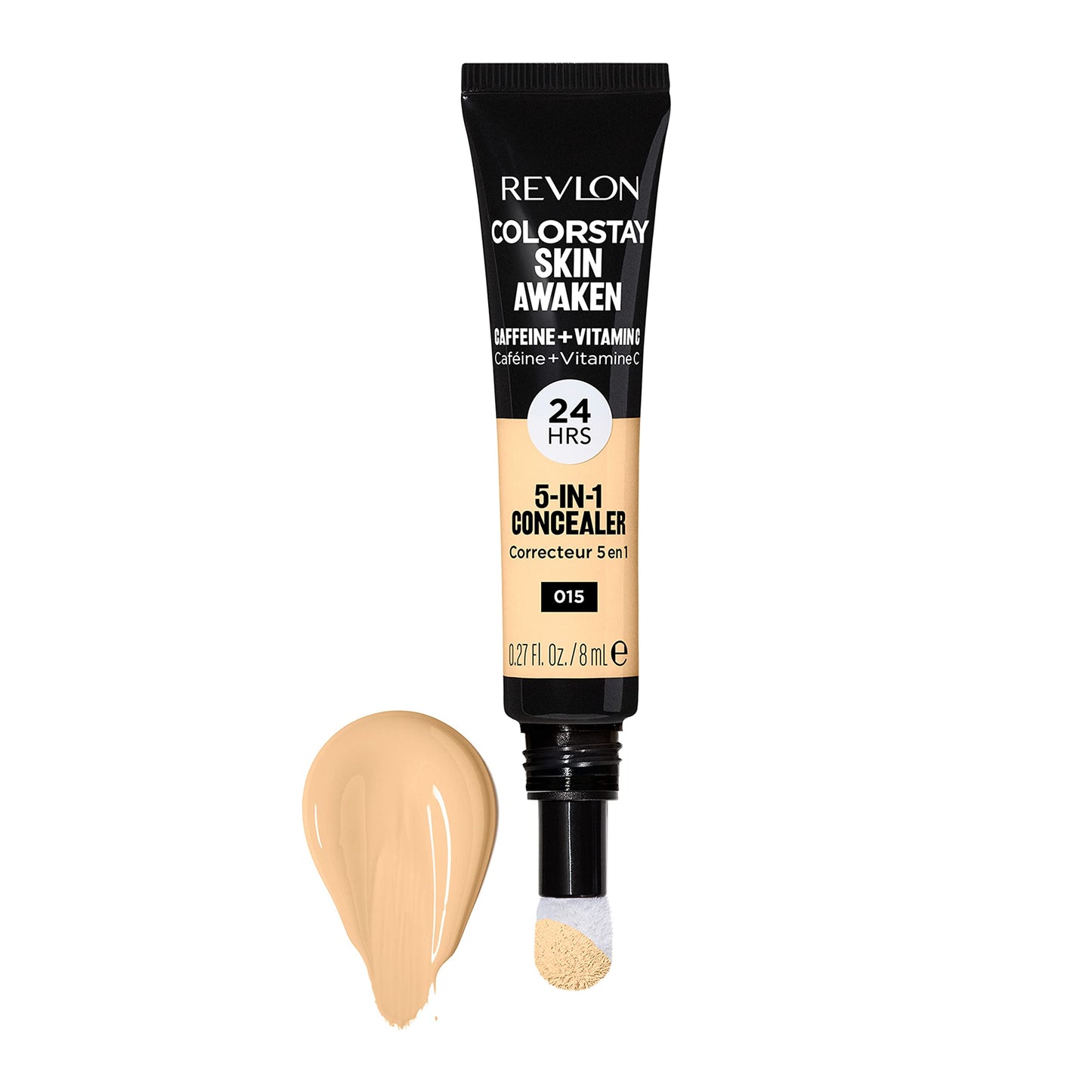 Revlon ColorStay Skin Awaken 5-in-1 Concealer, Lightweight, Creamy Longlasting Face Makeup with Caffeine & Vitamin C, For Imperfections, Dark Circles