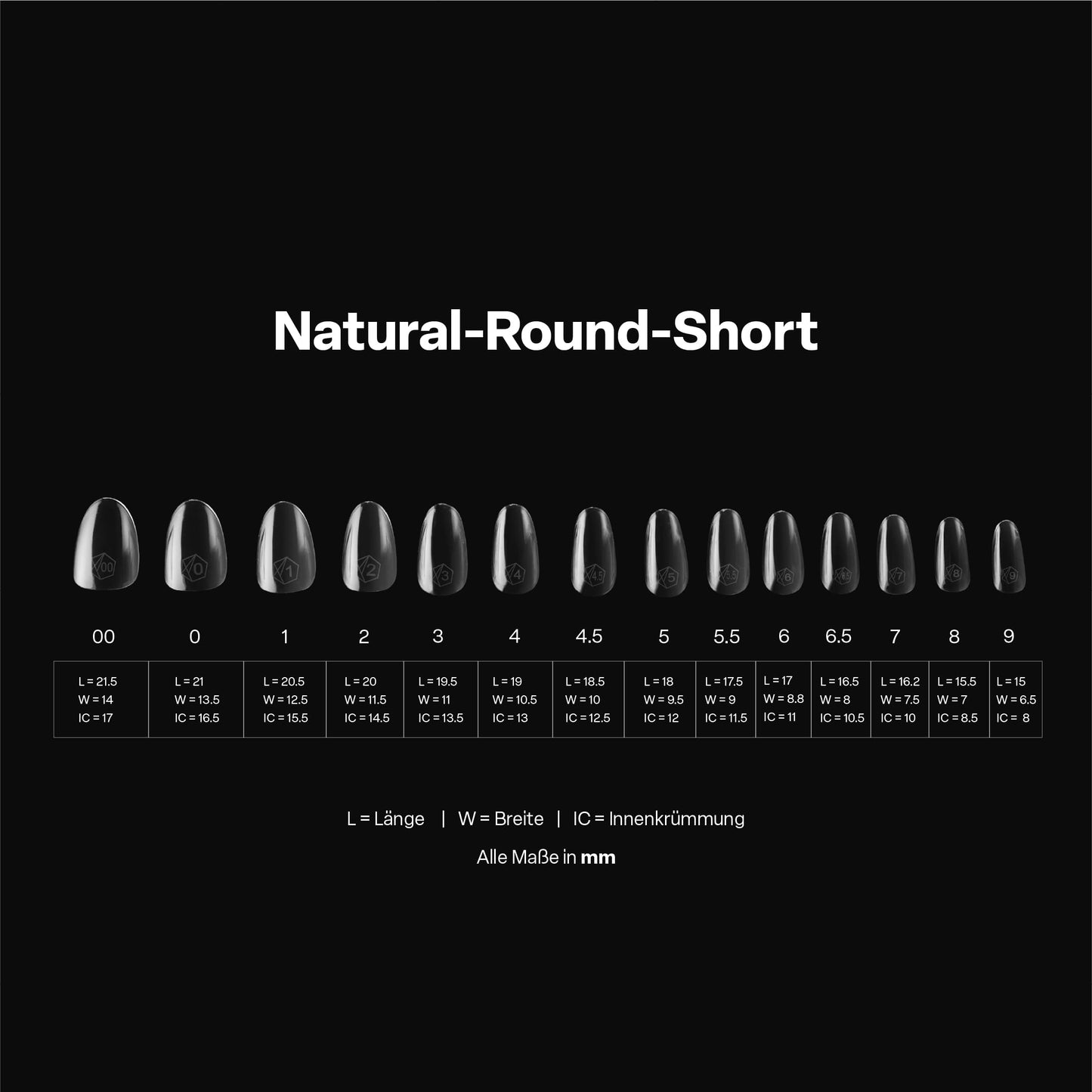 Apres Gel-X® Round Box of Nail Tips | 280 Gel-X Tips, Soft Tips, 14 Sizes 00-9 | Half-sizes Included (Natural Round Short, 280.00 Fl Oz (Pack of 1)) Beauty & Personal Care APRÉS