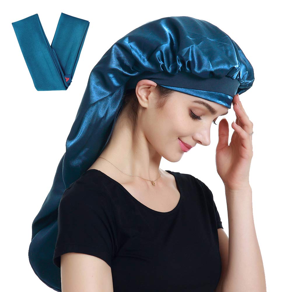 Satin Bonnet Extra Large for Braids Long Sleeping Cap Beauty and Personal Care Alnorm