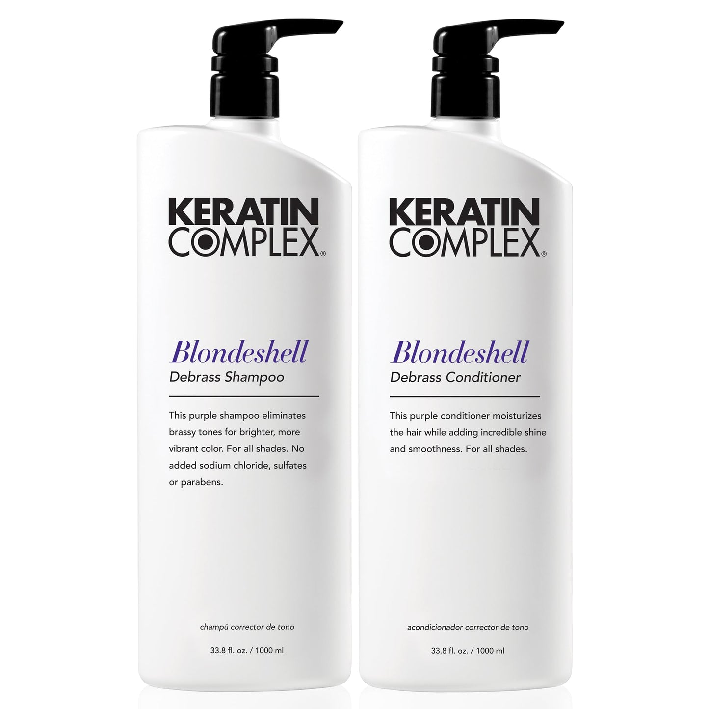 Keratin Complex - Blondeshell Debrass Shampoo & Conditioner Duo - 33.8 fl oz Each