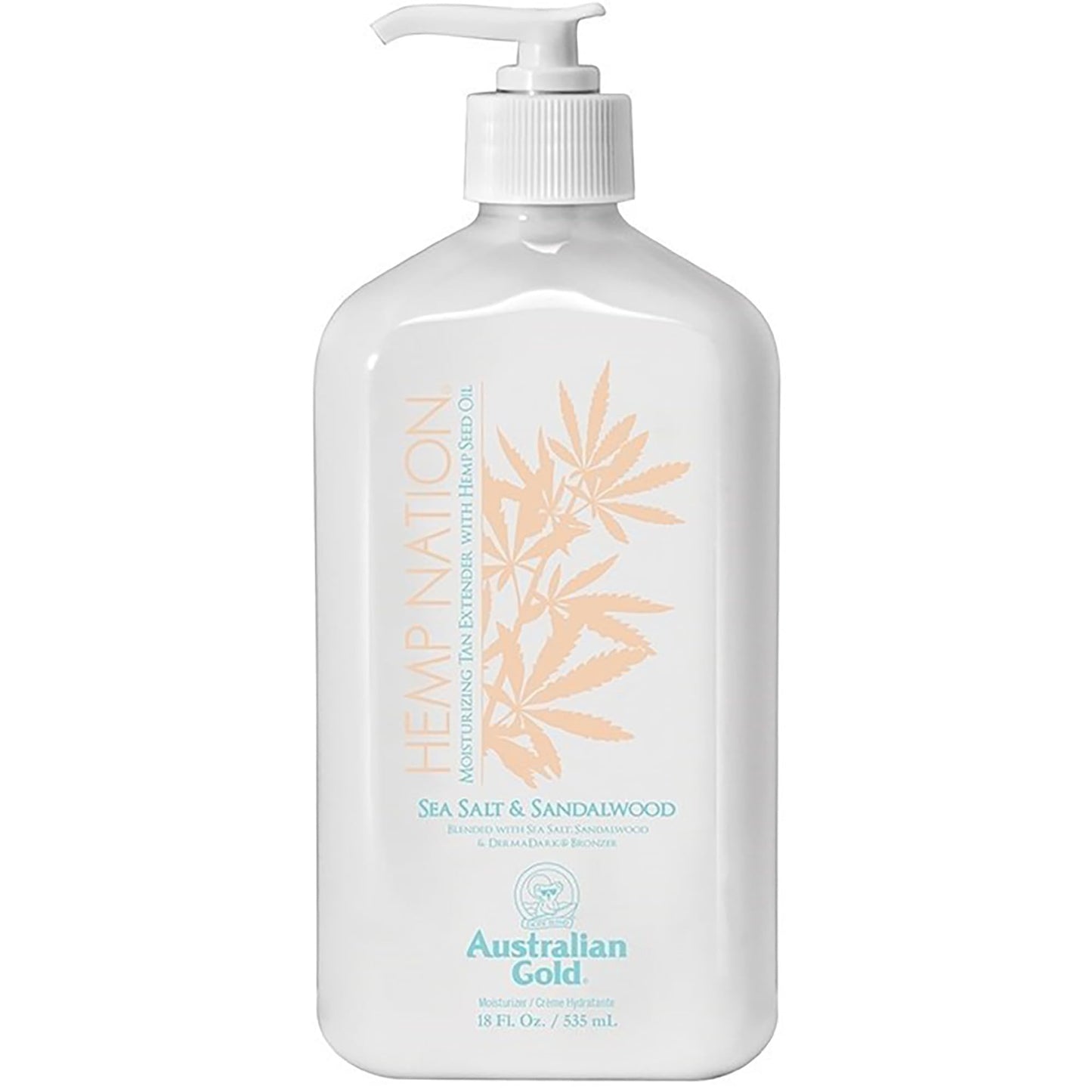 Hemp Nation SEA Salt & Sandalwood (18 fl. oz / 535 mL), Moisturizing Tan Extender with Hemp Seed Oil
