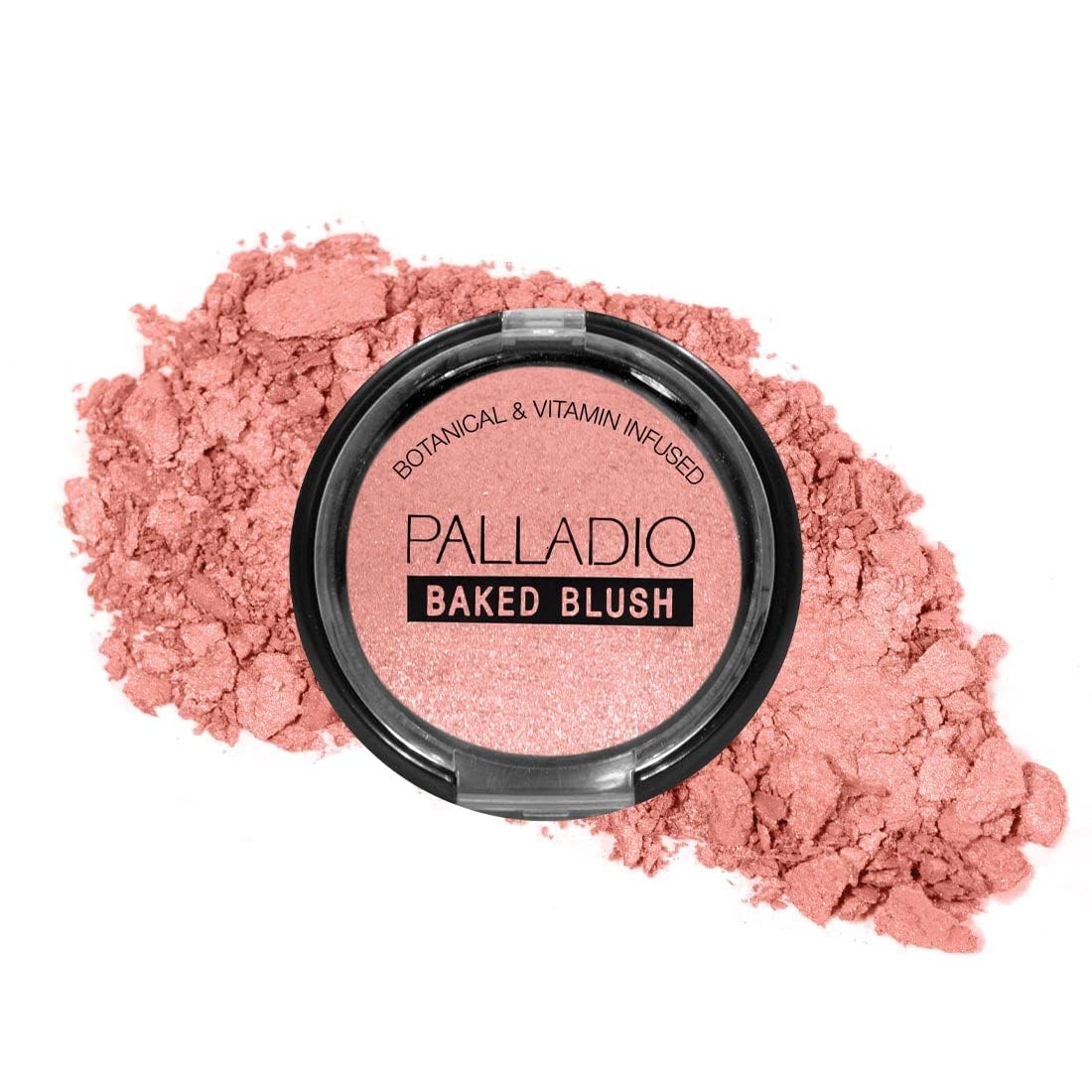 Palladio Baked Blush, Highly Pigmented Shimmery Formula, Easy to Blend and Highly Buildable, Apply Dry for a Natural Glow or Wet for a Dramatic
