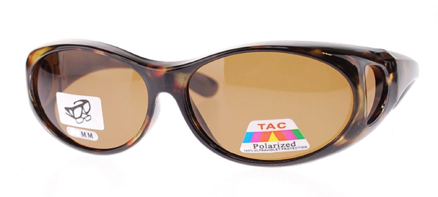 Polarized Fit Over Sunglasses 2866, Size Small, Tortoise