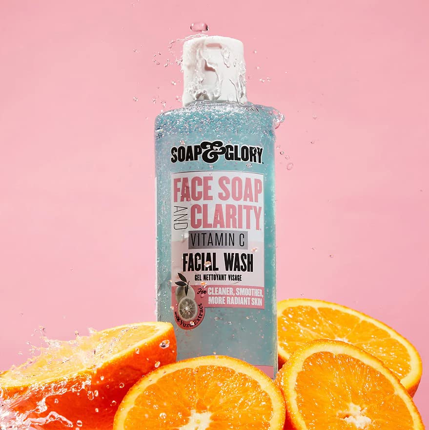 Soap & Glory Face Wash with Vitamin C - 3 in 1 Brightening Facial Cleanser, Makeup Remover & Face Exfoliator - Deeply Cleanses, Purifies & Hydrates Beauty and Personal Care Soap & Glory