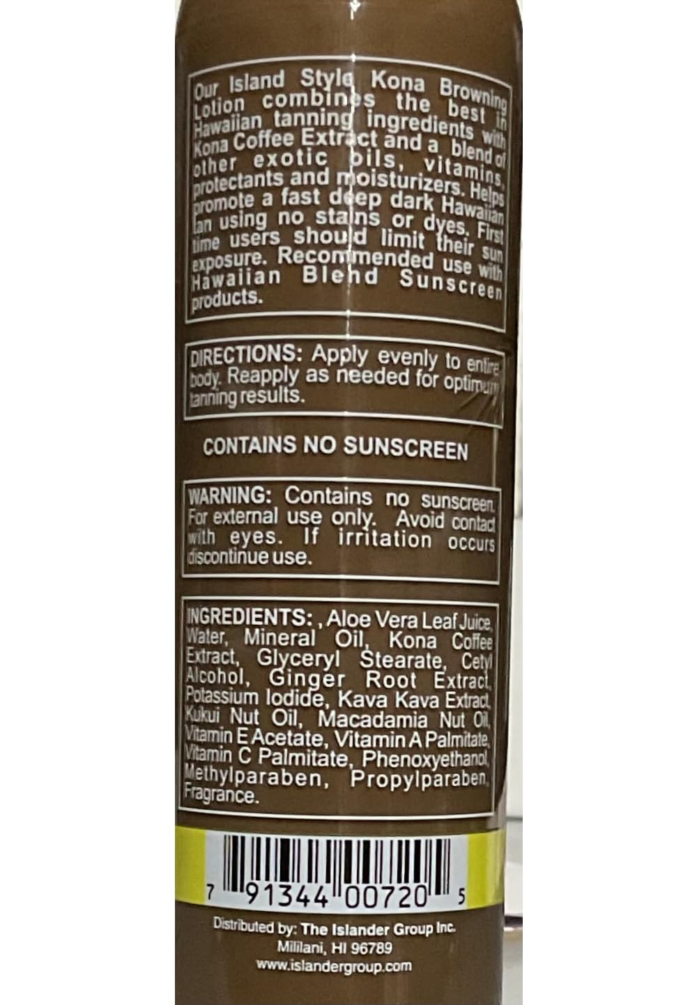 Hawaiian Blend Kona Browning Lotion 8 oz.