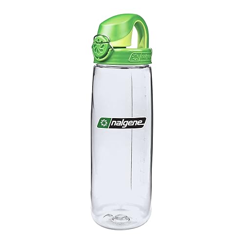 Nalgene On the Fly BPA-Free Water Bottle, Clear w Green, 24 oz