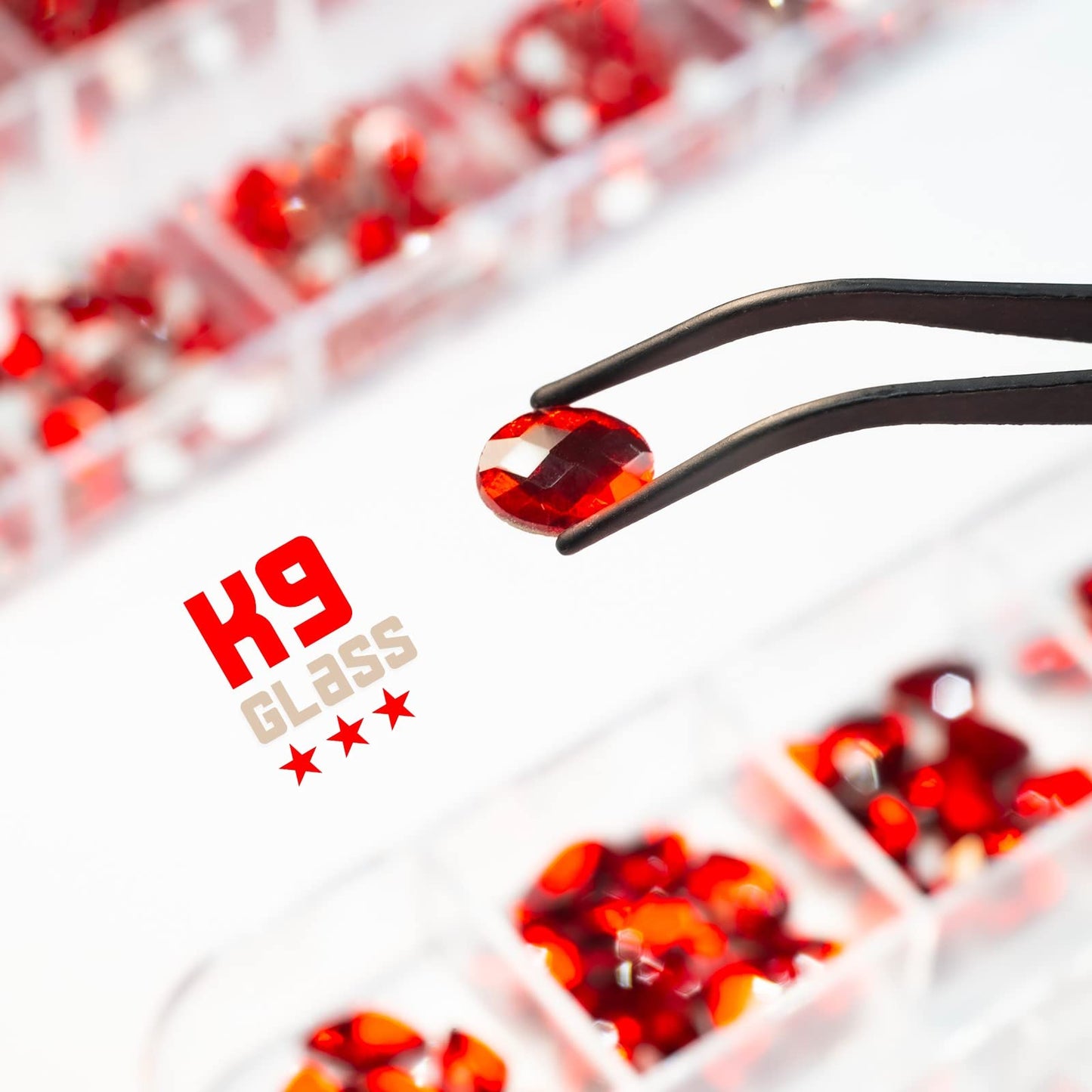 qiipii 120Pcs Red Rhinestones Nail Charms 12 Shapes Crystal Flatback Siam Red Big Gems Ruby Red K9 Glass Nail Stones Diamonds jewels Nail Art Supplies