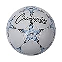 Champion Sports Viper Soccer Ball, Size 5 - Soft Touch TPU Cover, Airlock Bladder - Ages 12 & Up - Blue/Black/White