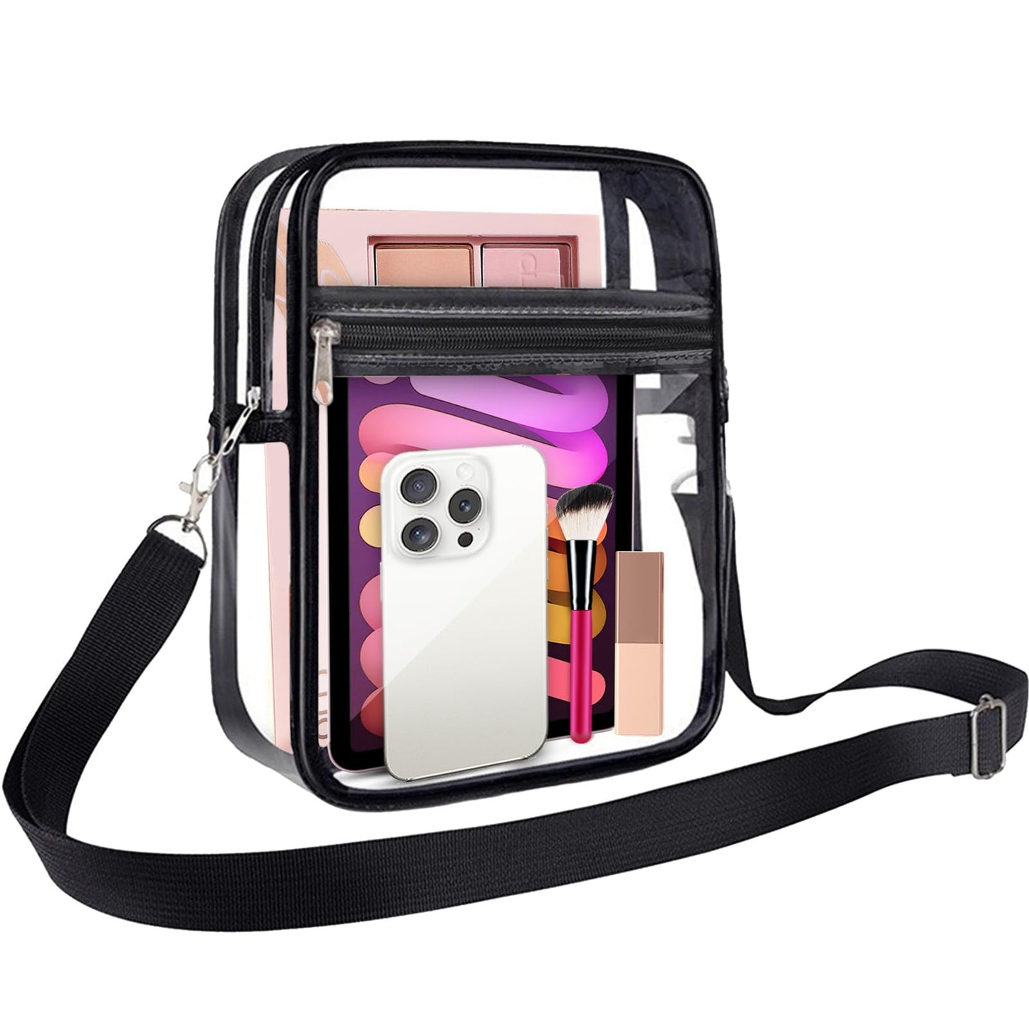 Clear Bag for Stadium Events Clear Purse for Stadium Crossbody Bag with Shoulder Strap