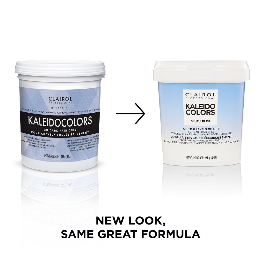 Clairol Professional Kaleidocolors, Blue Tub, 8 oz. Hair Lightener for Dark Hair