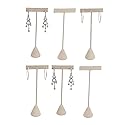 N’icePackaging 6-Pack 6.75" Tall - Beige Faux-Suede Free-Standing Earring T-Stand Display - T-Shape For Business Home Sales Showroom and Tradeshow…