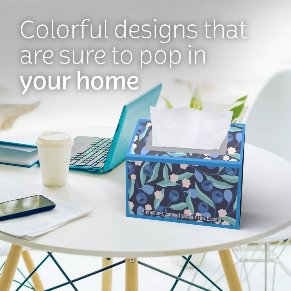 Hand Towels - 1 Box of 60 White Hand Towels in a Dispenser Box - Packaging may vary